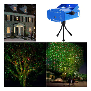Foco Reflector Con Diseño Navideño, Proyector Navideño, Luz Audífonos