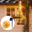 Luces Navideñas Guirnalda 12metros 100 Led Con Energía Solar Luz Cálida