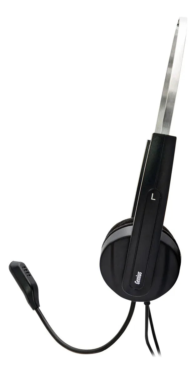 Auriculares Con Micrófono Genius Hs-220u Usb Color Negro