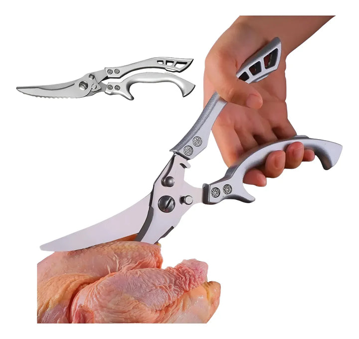 Tijeras De Acero Inoxidable Cocina Cortar Pollo Multiusos Plateado