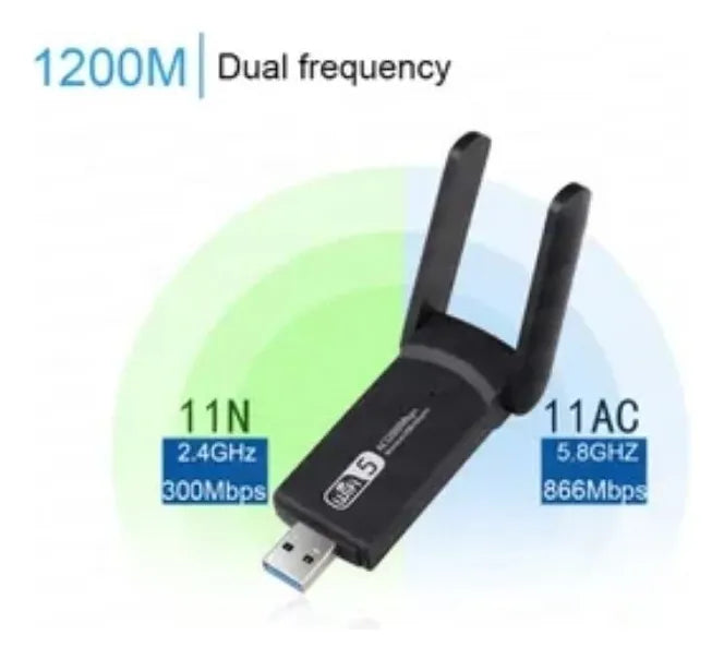 Adaptador Wifi Usb Ac 5g