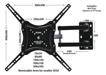 Base Para Tv De 14 Hasta 55 Pulgadas Color Negro