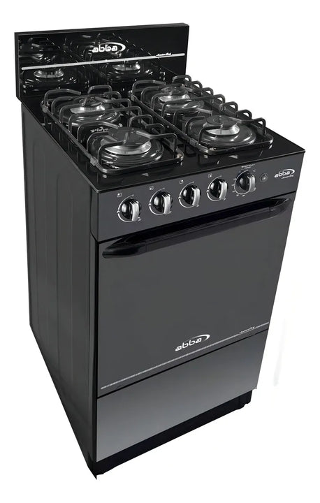 Estufa De Piso Con Horno Abba 4 Pts Gn Ag101-5n Negro