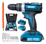 Taladro Inalámbrico Prtool Tab36m Con Accesorios 10mm Azul - Azul - 50hz60hz