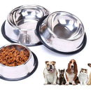 Comedero Plato Para Perros Y Gatos En Acero Inoxidable 22cm Color Plateado