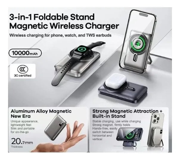 Remax Power Bank Wireless Rpp-695 3 In 1 10.000 Mah