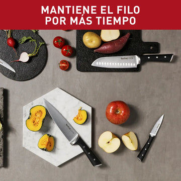 Cuchillo para Pelar TEFAL Ice Force 9cm Negro