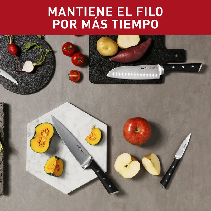 Cuchillo para Pelar TEFAL Ice Force 9cm Negro