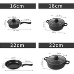 Set De Utensilios De Cocina Ollas Y Sartenes 13 Piezas Negro