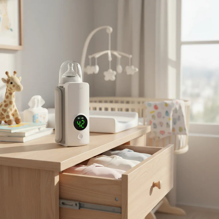 Calentador Tetero Biberones Portátil Inalámbrico Recargable Blanco