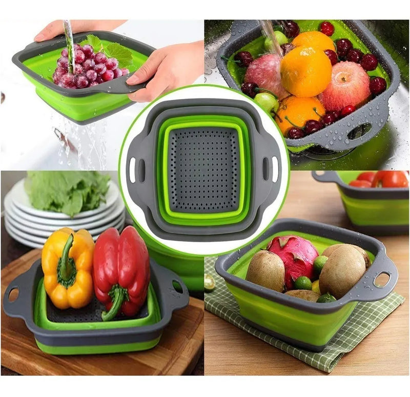 Escurridor Colador De Silicona Plegable Para Verduras