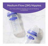 Set 3 Biberones Lansinoh Naturalwave 8 Onzas 3m Flujo Medio Violeta