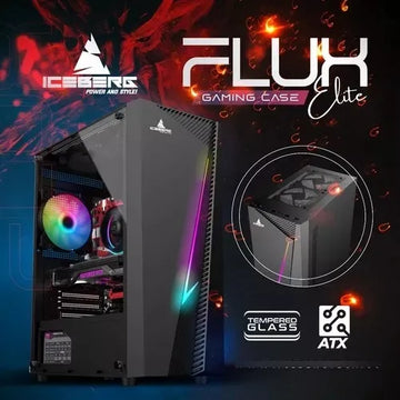 Chasis Gamer Iceberg Flux Elite Argb 1 Fan Iceberg Negro