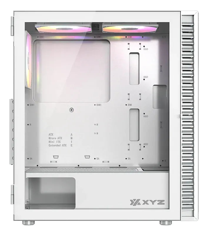 Chasis Gamer Xyz Airone 100 - Blanco , X6 Fans Argb
