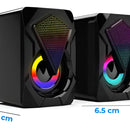 Bocinas Rgb Con Control Volumen Portátil 3.5mm