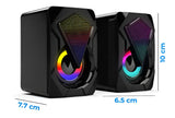 Bocinas Rgb Con Control Volumen Portátil 3.5mm