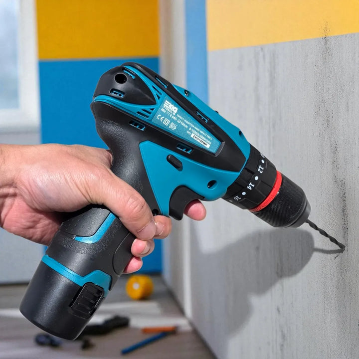 Taladro Inalambrico 18v Percutor Brocas 2 Baterias Oferta Azul Acero 50hz/60hz