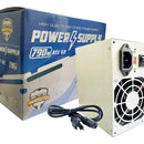 Fuente De Poder Atx 790w V.2 Pc 20-24 Pin Sata Ide Color Plateado 110V