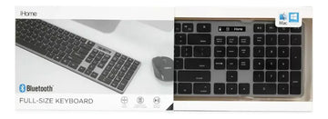 Teclado Bluetooth Ihome Imack | Diseño Elegante | Teclas Mac Teclado Gris/negro