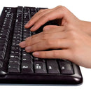 Teclado Logitech QWERTY Membrana español color negro