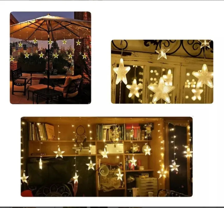 Luces Led Navideñas Estrella Navidad Adornos Blanco
