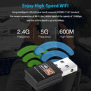 Antena Wifi Doble Banda 600 Mbps 2.4g 5g Adaptador Usb 5 Ghz