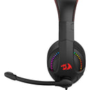 Auriculares Cronus Gamer con iluminación RGB y micrófono Redragon, color negro