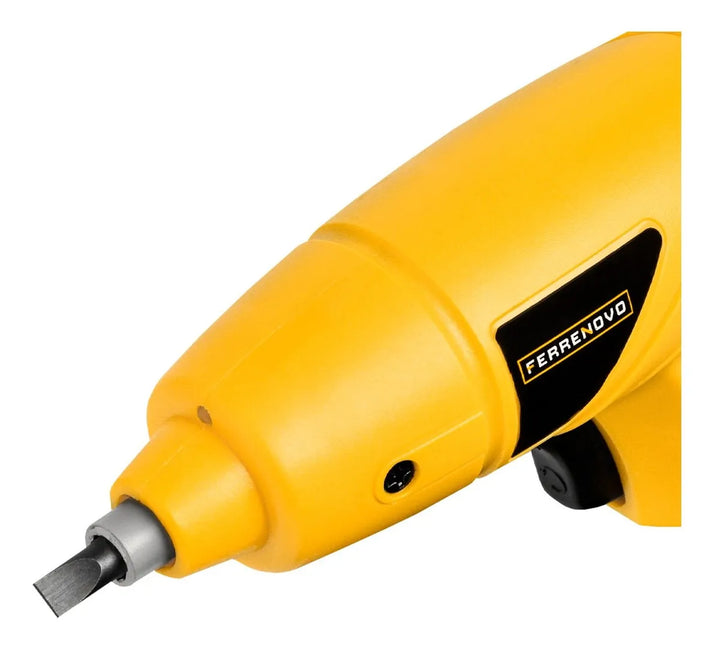 Destornillador Inalámbrico Ferrenovo Con Carga Usb + 10 Punt - Amarillo