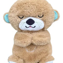 Peluche Realista Nutria Bebe Estimulacion Sensorial Sonido, Compañera De Respiración Relajante Ansiedad Te Ayuda A Dormir Color Gris