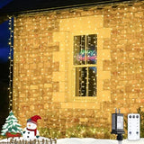 900led Luces De Cortina Navideñas Para Exteriores, 9.5x29.5f