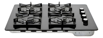 Estufa De Empotrar Tandoori Cristal 66x54 Gas Natural Haceb Color Negro