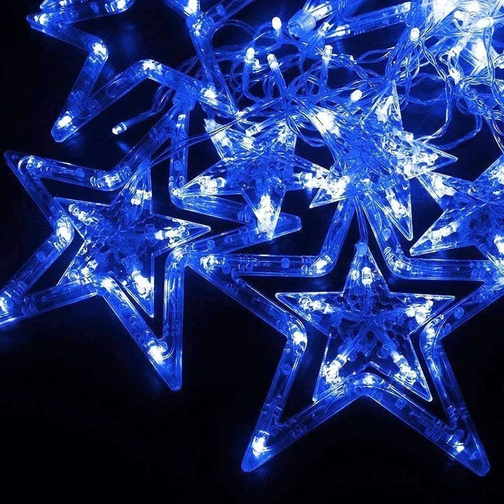 Extensión Luces Led Estrella Luz Decoración Navideña 3 Mts Azul
