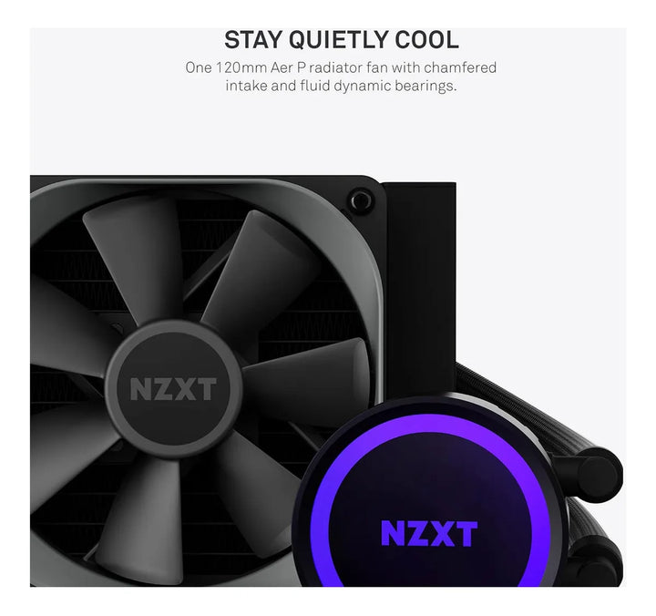 Nzxt Kraken 120 - Rl-kr120-b1 - Aio Rgb Cpu Liquid Cooler...