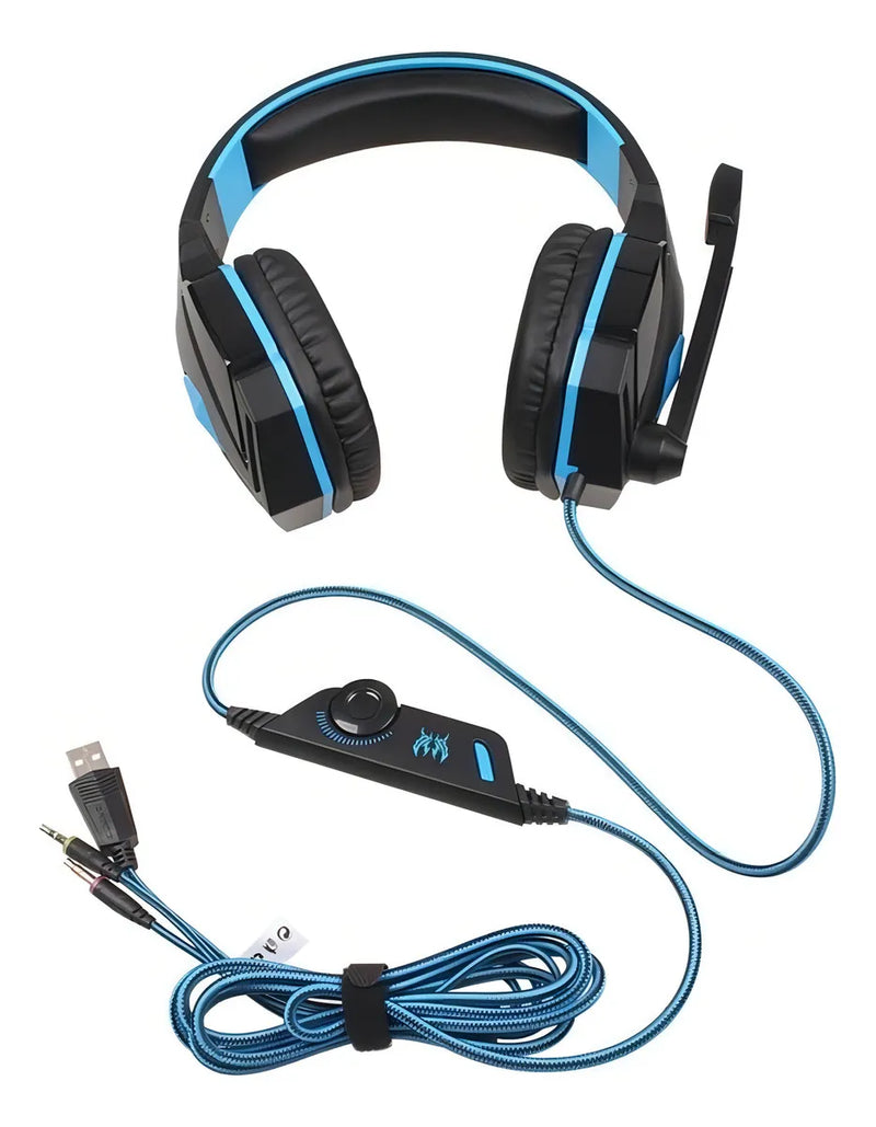Fone de ouvido over-ear Kotion Each G4000 negro e azul