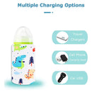Botella Portátil Para Leche Con Usb Y Termostato Dinosaurio