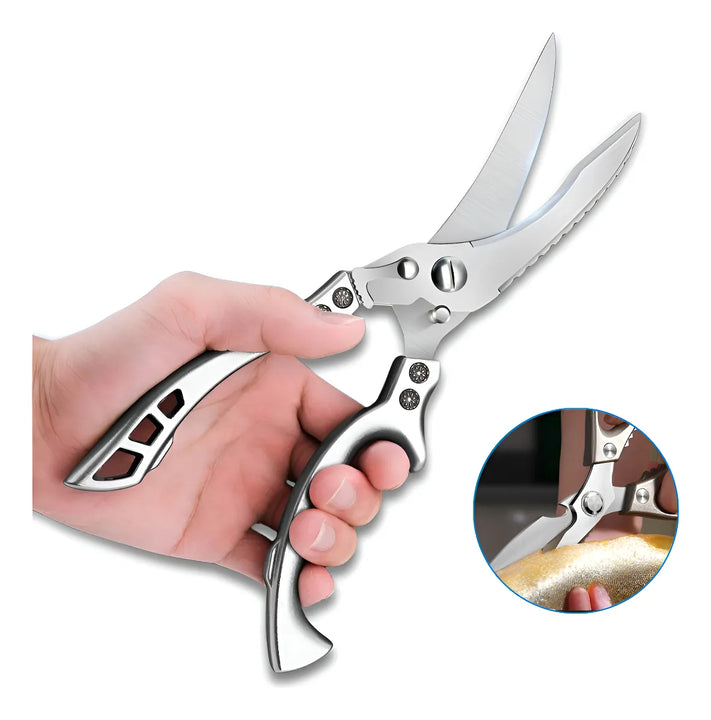 Tijeras Para Alimentos Acero Utensilio Cocina Cortar Carne Plateado