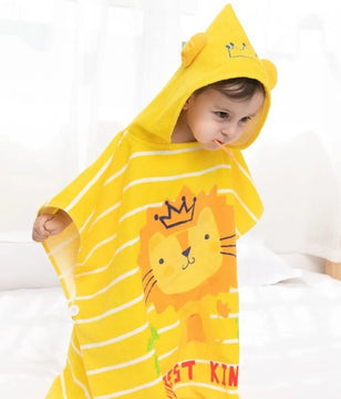 Toalla De Algodon Con Capucha Para Ninos Divertida Y Absorbe