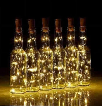 Luces Corcho Hada Alambre Micro Led Boda Deco Blanco Calido