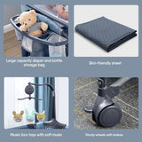 Cuna De Noche Portátil Con Sábana Cambiador Y Móvil De Músic