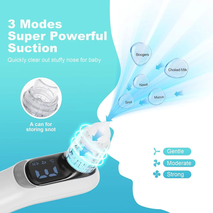 Aspirador Nasal Para Bebe Succión Eléctrica De Nariz Blanco