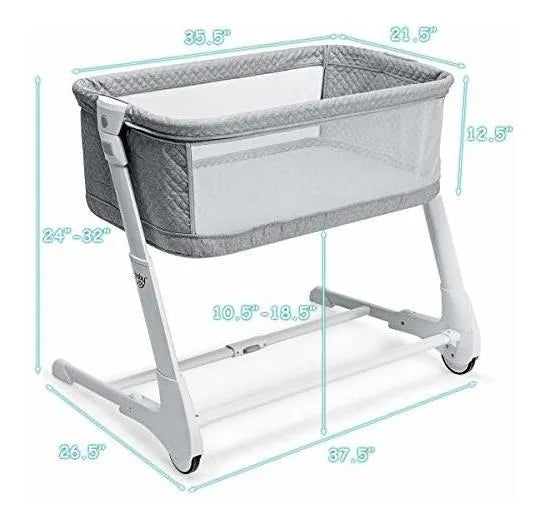 Bebé De La Alegría Del Bebé De Noche Cuna, 2 En 1 Altura Y Á