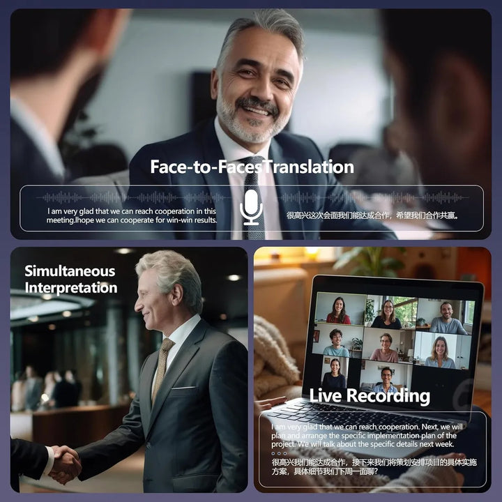 Auriculares De Traducción Ai En Tiempo Real, 164 Audífonos Color Negro