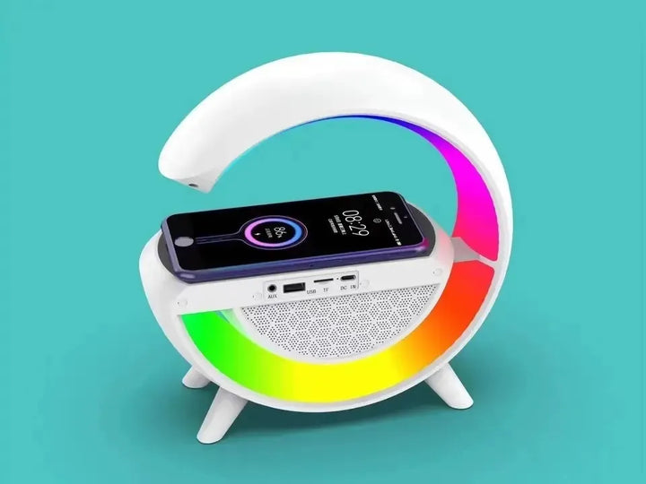 Bocina Bluetooth Altavoz Cargador Inalámbrico Led Rgb