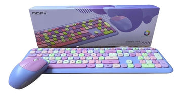 Mofii 666 Teclado Ratón Combo Inalámbrico 2,4 G Color Mixto