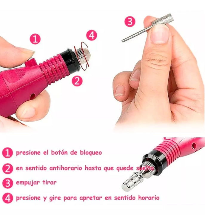 Pulidora De Uñas Electrica Portatil Manicure Profesional