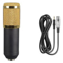 Kit Micrófono Profesional De Condensador + Tarjeta Sonido V8 Negro
