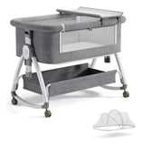 Cuna Colecho Portátil 4 En 1 Con Mosquitera Y Ruedas