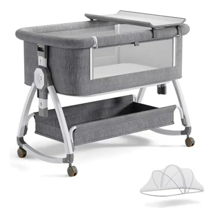 Cuna Colecho Portátil 4 En 1 Con Mosquitera Y Ruedas