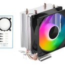 Fan Cooler Disipador Rgb Amd Intel 2 Tubos Ventilador Pc