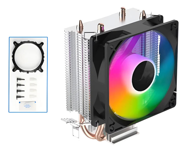 Fan Cooler Disipador Rgb Amd Intel 2 Tubos Ventilador Pc